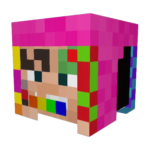 Jamarcelin Minecraft avatar head, 3D render