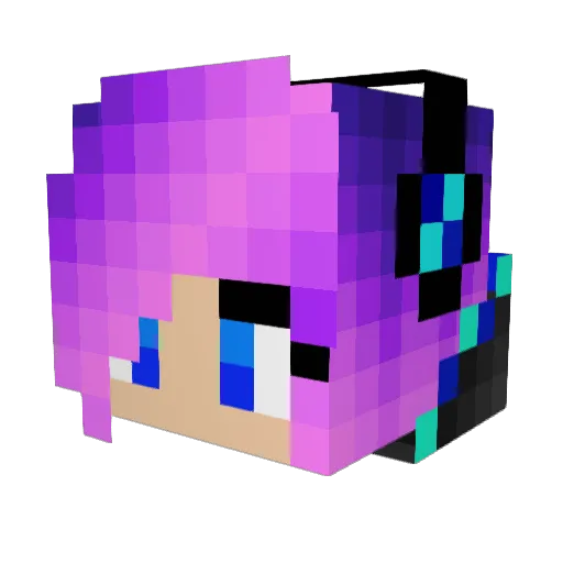 Jamberca Minecraft avatar head, 3D render