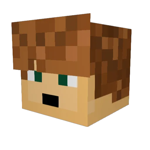 Jamblea Minecraft avatar head, 3D render