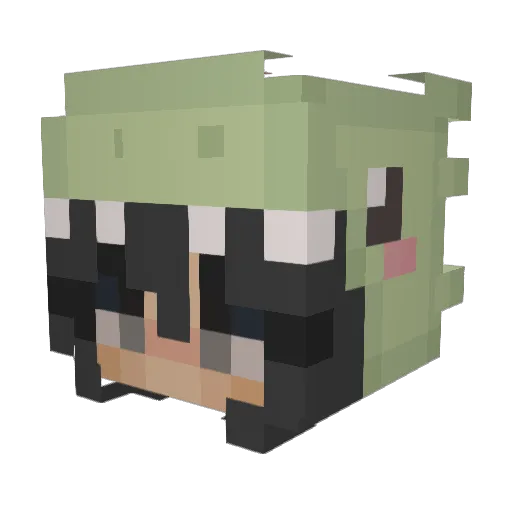 JamboPixel Minecraft avatar head, 3D render