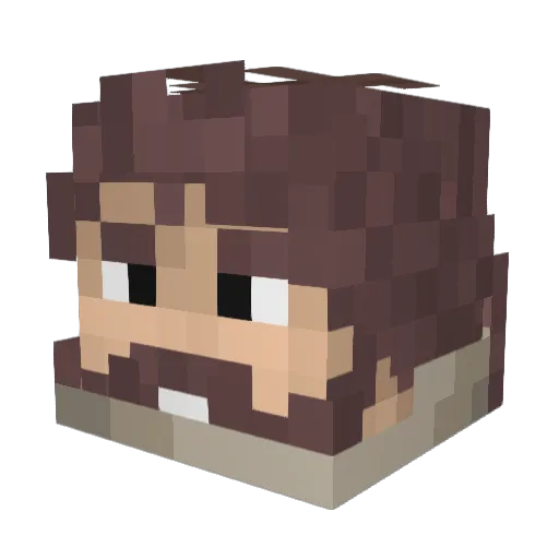 Jamby_ED Minecraft avatar head, 3D render