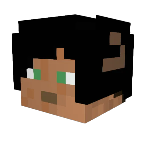 JameBon Minecraft avatar head, 3D render