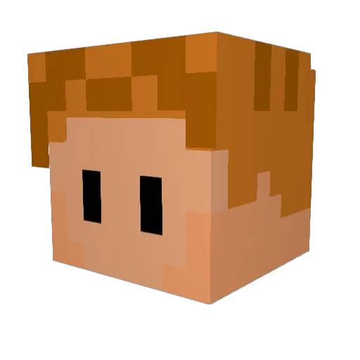 JameCur Minecraft avatar head, 3D render