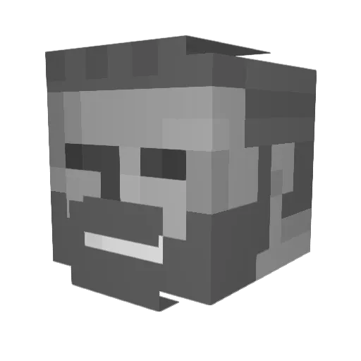 JameHost Minecraft avatar head, 3D render