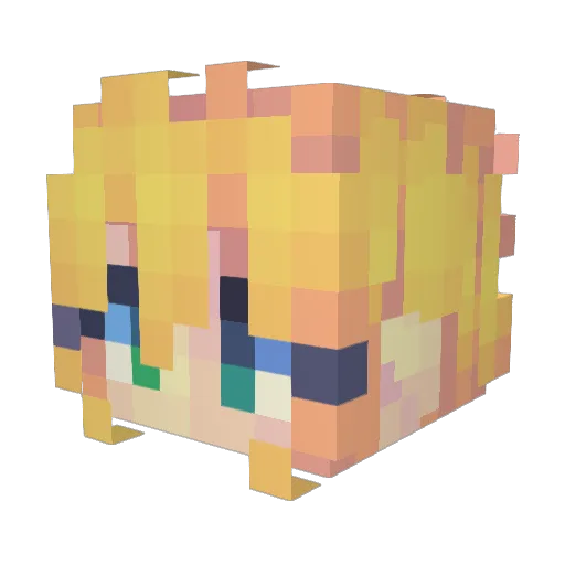 Jamec007 Minecraft avatar head, 3D render