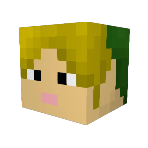 Jamerl Minecraft avatar head, 3D render