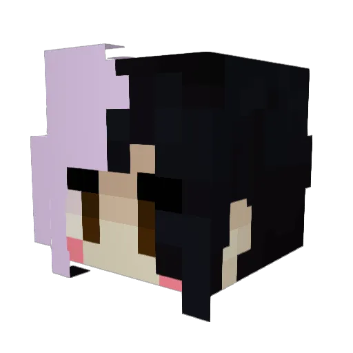 Jameru Minecraft avatar head, 3D render
