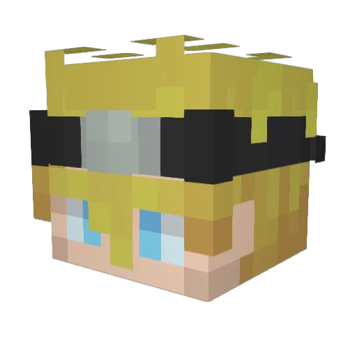 JamesB634 Minecraft avatar head, 3D render