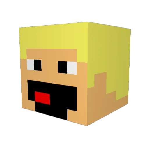 JamesBlond7 Minecraft avatar head, 3D render