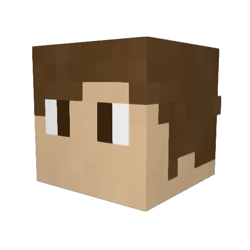 JamesBurner Minecraft avatar head, 3D render