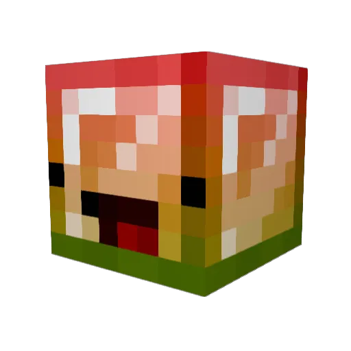 JamesD Minecraft avatar head, 3D render
