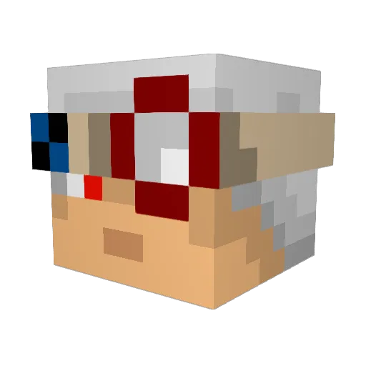 JamesHater Minecraft avatar head, 3D render
