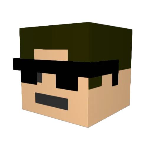JamesHawk101 Minecraft avatar head, 3D render