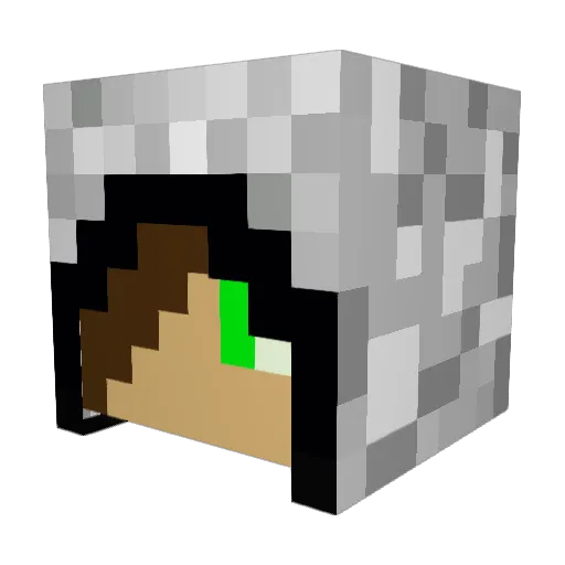 JamesRT Minecraft avatar head, 3D render