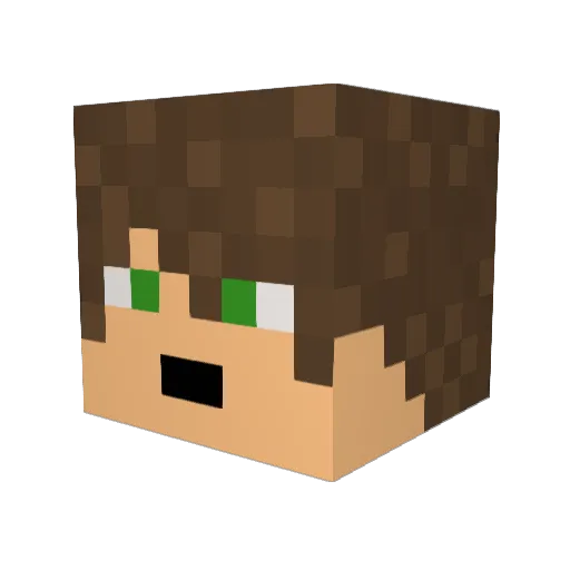 JamesRiot Minecraft avatar head, 3D render