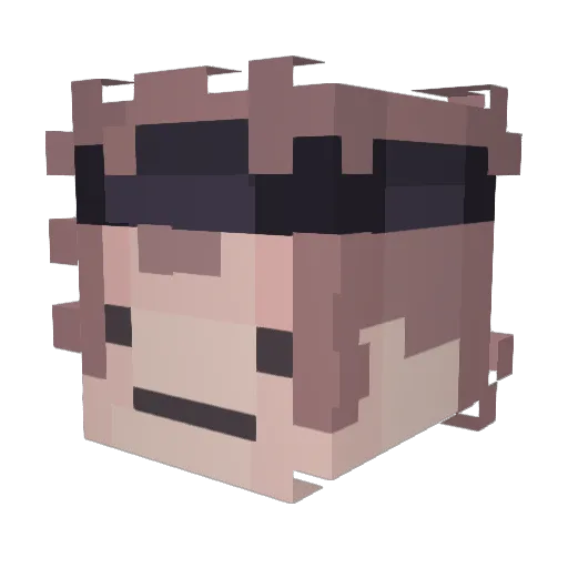 JamesTheBoss Minecraft avatar head, 3D render