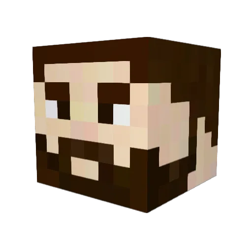 James_70D Minecraft avatar head, 3D render