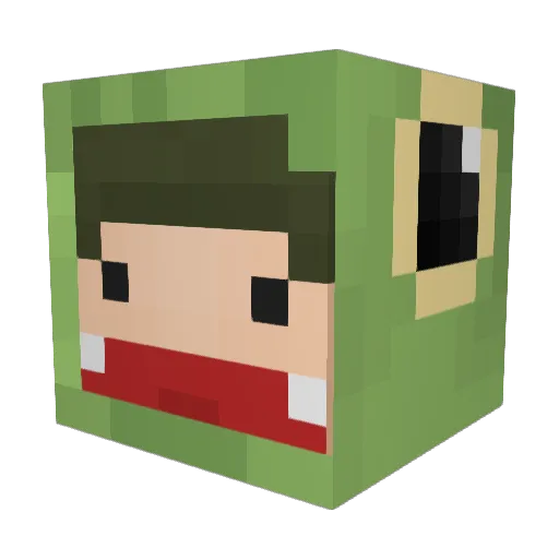 James_Bond_777 Minecraft avatar head, 3D render