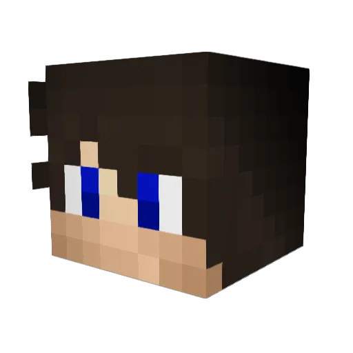 James_Flame Minecraft avatar head, 3D render