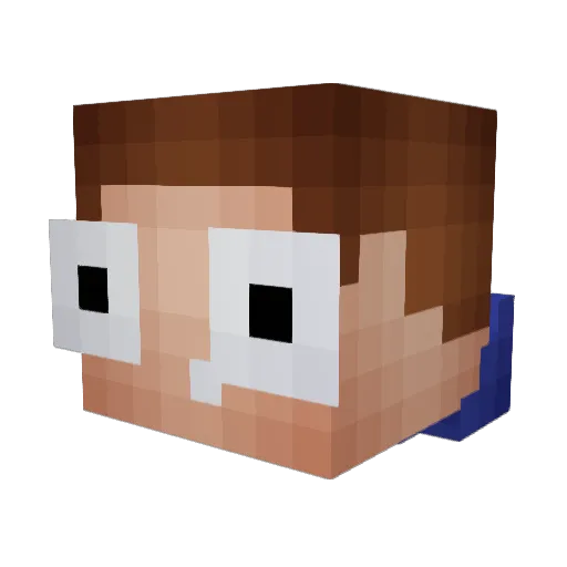 James_Likes_Pie Minecraft avatar head, 3D render