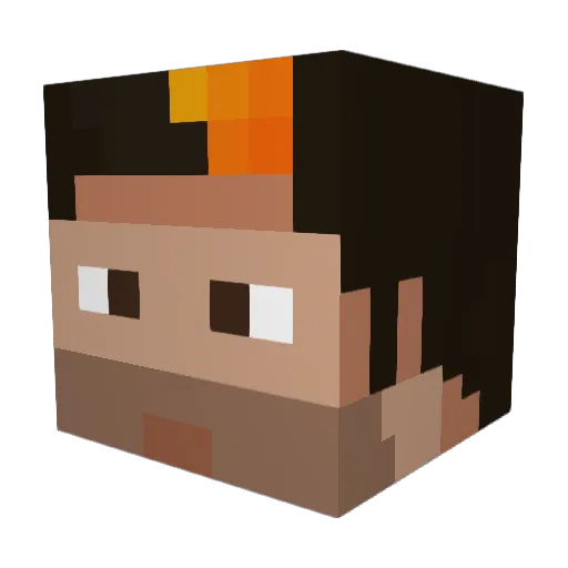Jamescaykem Minecraft avatar head, 3D render