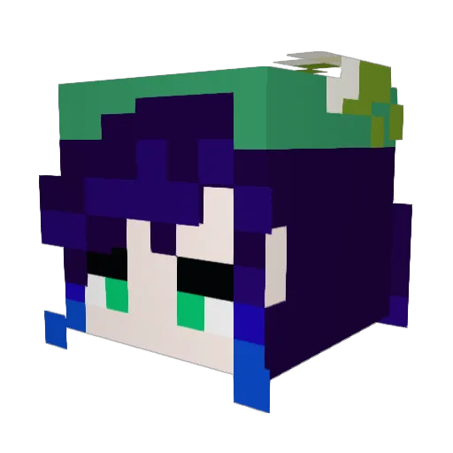 Jamesdkhang Minecraft avatar head, 3D render