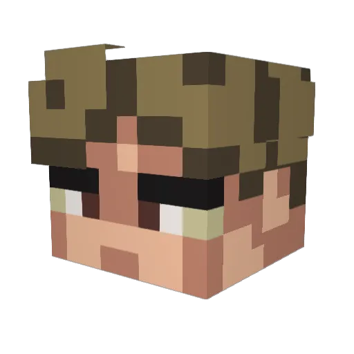 Jamesg757 Minecraft avatar head, 3D render