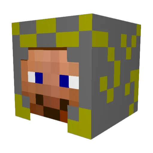 Jameshenri Minecraft avatar head, 3D render