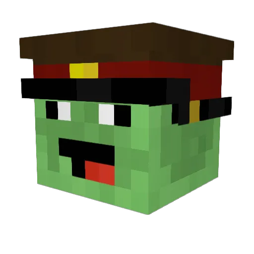 JameyNerd Minecraft avatar head, 3D render