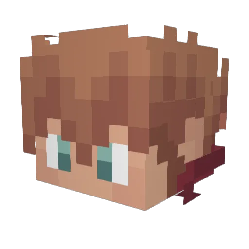 Jamezs Minecraft avatar head, 3D render
