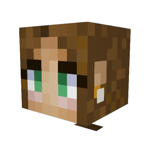 JamieSnow90 Minecraft avatar head, 3D render