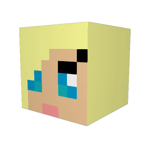 Jamie_Baby Minecraft avatar head, 3D render