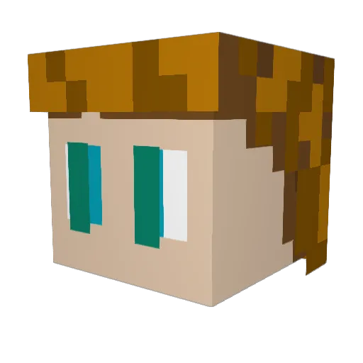 Jamiebruh Minecraft avatar head, 3D render