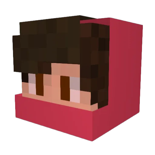 Jamiemilot Minecraft avatar head, 3D render