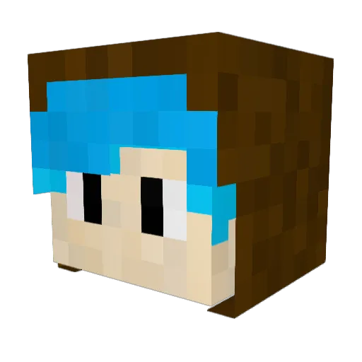 JamievanLeeuwen Minecraft avatar head, 3D render