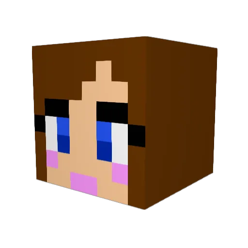 Jamiie13 Minecraft avatar head, 3D render