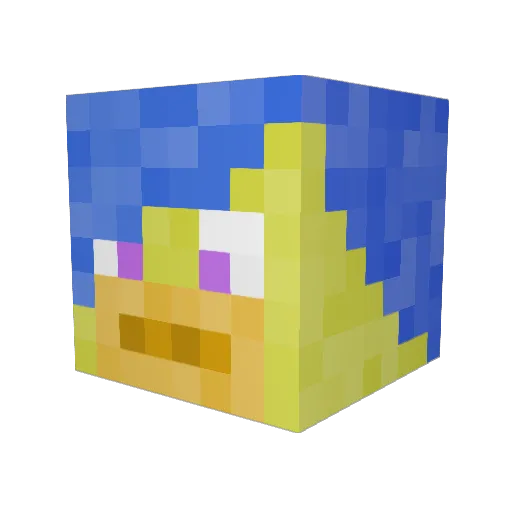 Jamikus Minecraft avatar head, 3D render