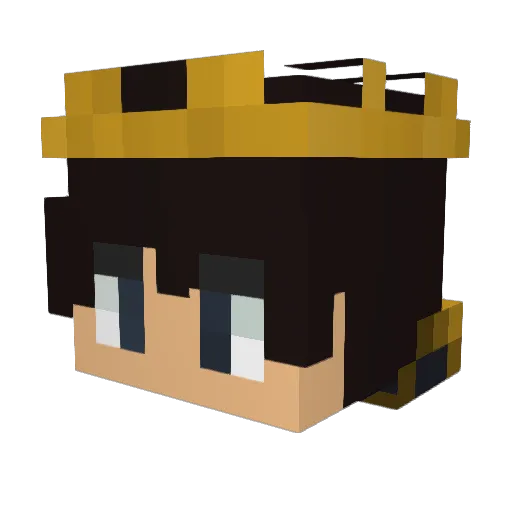 JaminWithBen Minecraft avatar head, 3D render