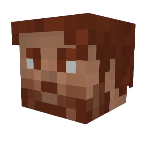 Jaminy Minecraft avatar head, 3D render