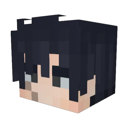 Jaminyee Minecraft avatar head, 3D render