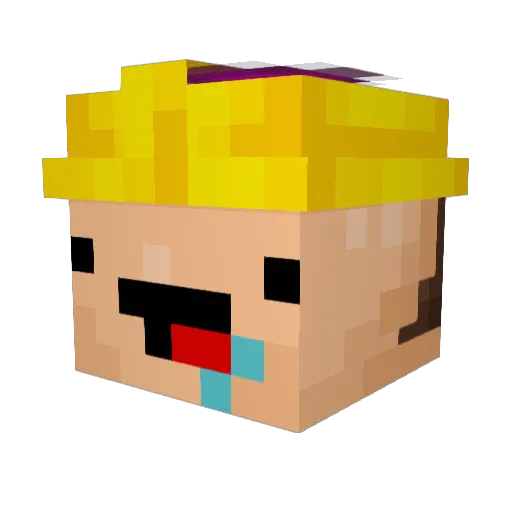 Jamison_X Minecraft avatar head, 3D render