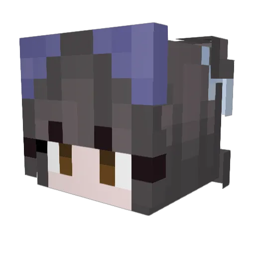 Jamisvu Minecraft avatar head, 3D render