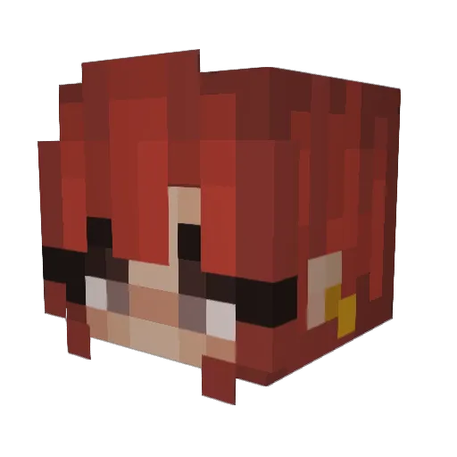 Jamjamem Minecraft avatar head, 3D render