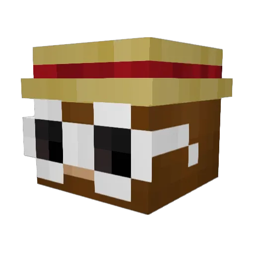 Jamjem Minecraft avatar head, 3D render