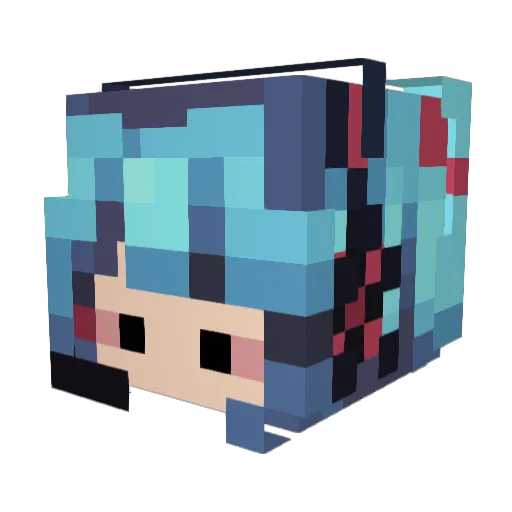 Jammi6496 Minecraft avatar head, 3D render