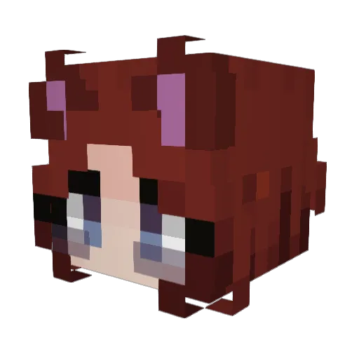 Jamminhead Minecraft avatar head, 3D render