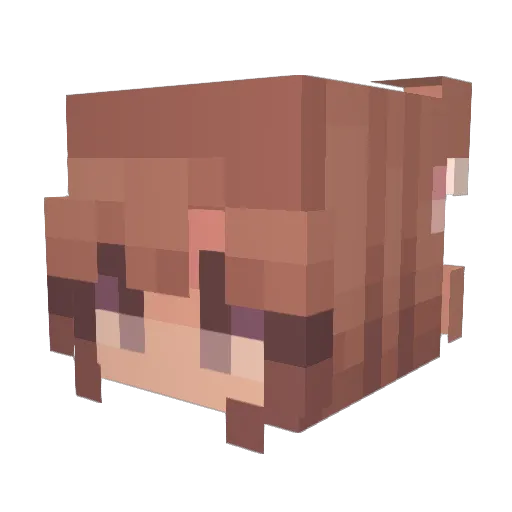 Jamminjazzy Minecraft avatar head, 3D render