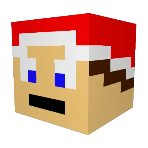 Jammmy16 Minecraft avatar head, 3D render