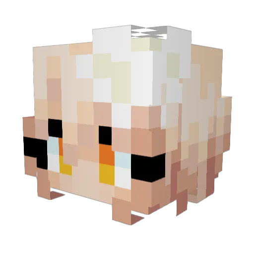 Jammow_ Minecraft avatar head, 3D render
