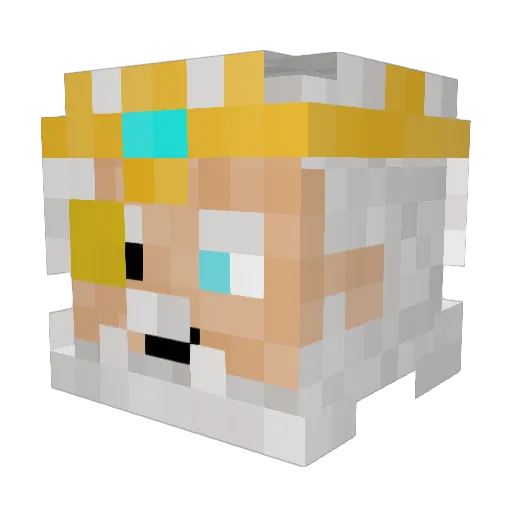 Jammy7 Minecraft avatar head, 3D render